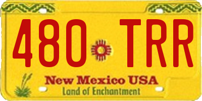 NM license plate 480TRR