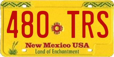 NM license plate 480TRS