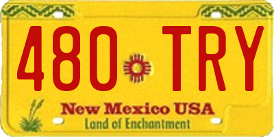 NM license plate 480TRY