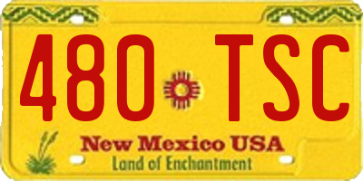 NM license plate 480TSC