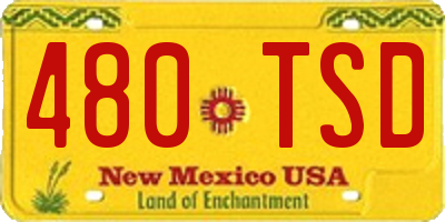 NM license plate 480TSD