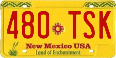 NM license plate 480TSK