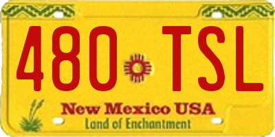 NM license plate 480TSL