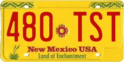 NM license plate 480TST