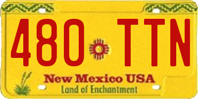 NM license plate 480TTN