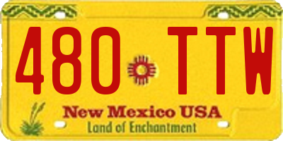 NM license plate 480TTW