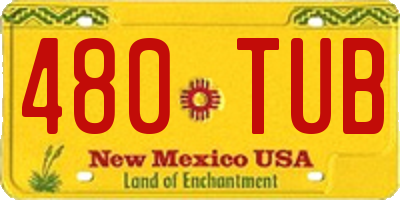 NM license plate 480TUB