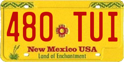 NM license plate 480TUI