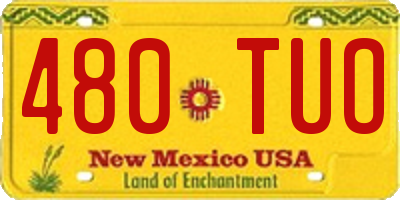 NM license plate 480TUO
