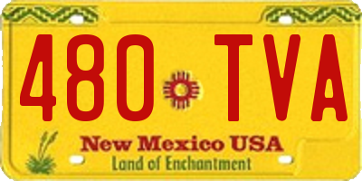 NM license plate 480TVA