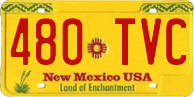 NM license plate 480TVC