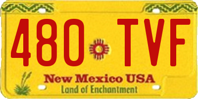 NM license plate 480TVF