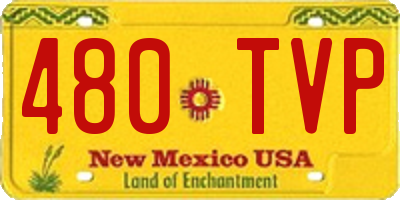 NM license plate 480TVP