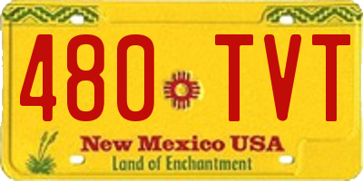 NM license plate 480TVT