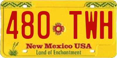 NM license plate 480TWH