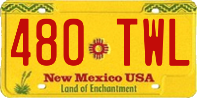 NM license plate 480TWL