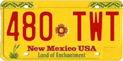 NM license plate 480TWT