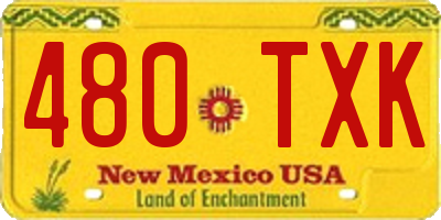 NM license plate 480TXK