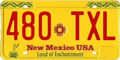 NM license plate 480TXL