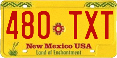 NM license plate 480TXT