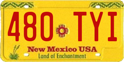 NM license plate 480TYI