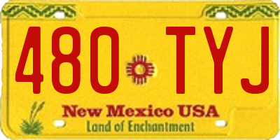 NM license plate 480TYJ