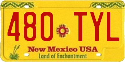 NM license plate 480TYL