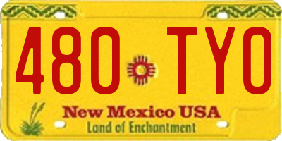 NM license plate 480TYO