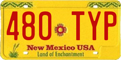 NM license plate 480TYP
