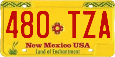 NM license plate 480TZA