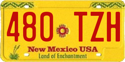 NM license plate 480TZH