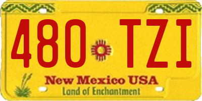 NM license plate 480TZI