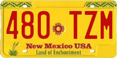 NM license plate 480TZM