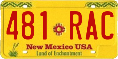 NM license plate 481RAC