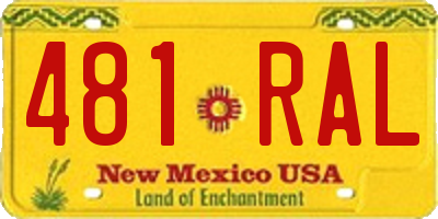 NM license plate 481RAL