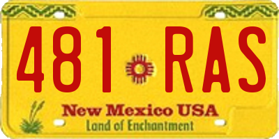 NM license plate 481RAS