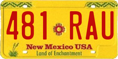 NM license plate 481RAU