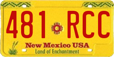 NM license plate 481RCC