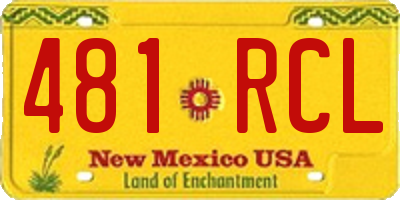 NM license plate 481RCL