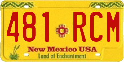NM license plate 481RCM