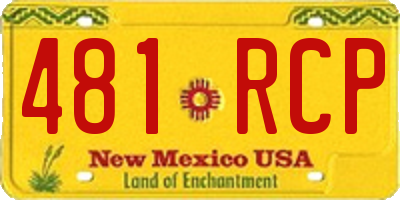 NM license plate 481RCP