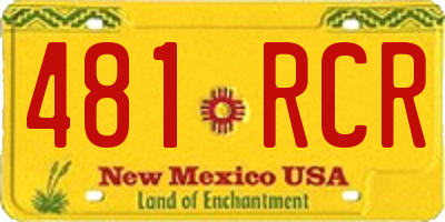 NM license plate 481RCR
