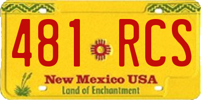 NM license plate 481RCS