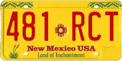 NM license plate 481RCT