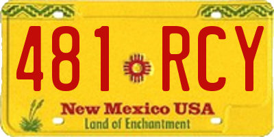 NM license plate 481RCY