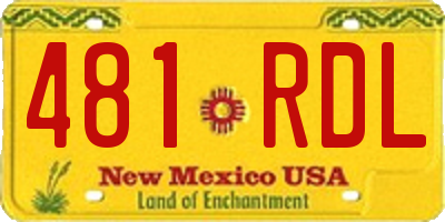 NM license plate 481RDL