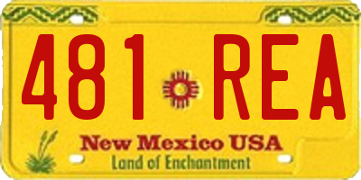 NM license plate 481REA