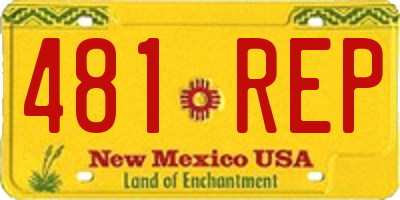 NM license plate 481REP