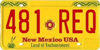 NM license plate 481REQ