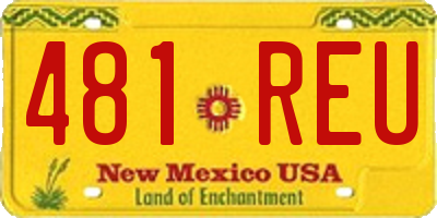 NM license plate 481REU